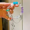 Pulsera Pulsera de Diseño de Cristal Blanco Natural Crisoprasa Amatista Amazonita