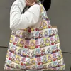 Nueva bolsa de compras plegable de protección ambiental, portátil para viajes, de gran capacidad para supermercado, de un solo hombro, para mujer
