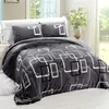 Manta de Franela Manta para Siesta Manta Suave de Coral Fleece Suministro Colcha Colcha de Aire Acondicionado Sábana Cálida Doble Capa