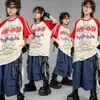 Roupas Infantis da Moda Street Dance para Meninos e Meninas Roupa Hip-Hop Marca Solta Performance de Rua Bateria