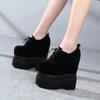 Sapatos de salto super alto com altura oculta de 18cm para mulheres, sapatos de cunha, plataforma casual