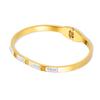 Pulsera Sencilla de Acero Inoxidable con Patrón de Clavo Europea y Americana Estilo Chic Versátil Explosión de TikTok Pulsera de Acero de Titanio con Circonia