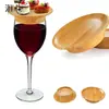 Tampa para Taça de Vinho, Taça de Vinho Tinto, Tampo de Tábua de Frios, Tampa de Taça de Vinho para Frios, Tampa de Copo de Bambu e Porta-Copo à Prova de Respingos e Queda