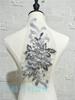 Accesorios de encaje negro, encaje, flores, ropa, falda, bricolaje, material de bordado decorativo, parche de tela con cuentas cosido a mano, ancho