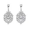 Pendientes de Pedrería Estilo Europeo y Americano para Mujer, Pendientes Largos Exagerados de Aleación, Brazaletes de Oreja de Moda para Bodas y Novias, Accesorios Inspirados en Chanel