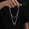 Maza Vajra Mantra de Seis Palabras Cadena de Hueso de Dragón Cierre Universal Collar para Hombres, Accesorio de Collar de Cadena Retro Tendencia Audaz y Único