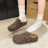 Nuevo Estilo Coreano 2026 Otoño Ropa Exterior Perezoso Retro Suela Gruesa Lunares Zapatillas Cerradas para Mujer sin Cordones Otoño/Invierno Birkenstock