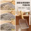 Pala para arena de gato de metal con agujeros finos 2 en 1, pala de malla para arena mineral y arena de tofu, herramienta para recoger excrementos de tamaño grande