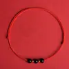 Tobillera Anklet de Oro Puro 49.95kg de Sehuan con Hilo Rojo y Cuentas de Loto, Regalo de San Valentín para Novia, Regalo para Transmisión en Vivo de la Industria de la Belleza