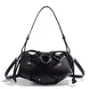 D2026 Bolso de Mano Tejido a Mano Estilo Nuevo, Bolso Cruzado al Hombro, Bolso Casual de Cuero a la Moda con Cierre de Cordón para el Trabajo