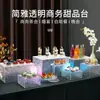 Estante de Exhibición de Mesa de Postres de Acrílico Boda Cena Fría Banquete Mesa de Descanso para el Té Bandeja para Snacks de Merienda de la Tarde Cristal