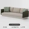 Juego de Sofá de Teca para Exteriores Patio de Villa Silla de Mimbre Impermeable para Exteriores Diseñador Muebles de Madera Maciza para Jardín