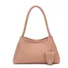 Bolsa de mão tecida de nicho coreana para mulheres, nova moda tendência outono 2026, bolsa de ombro/axila casual retrô