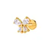 Zeming Original Douyin Más Vendidos F136 Aleación de Titanio y Circonio Aretes de Tachuela Diseño de Nicho Perforación de Lóbulo de la Oreja Tachuelas para Cartílago de la Oreja Estilo Europeo Americano