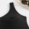 2026 Cor Sólida Alças Duplas Moda Deusa Conservador Slim Fit Emagrecedor Estilo Pequeno Chanel Férias em Fonte Termal Maiô Peça Única Europeu e Americano