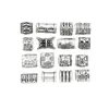 Accesorios transfronterizos DIY de aleación de plata de Xizang tubo recto joyería de plata antigua cuenta espaciadora hebilla de collar hebilla de pulsera hebilla de trenza sucia