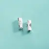 Cuentas Espaciadoras de Plata de Ley S925 Electrochapadas Tubo Recto Pequeño Cuentas Espaciadoras de Nudo de Bambú Pulsera de Cuerda Trenzada Hecha a Mano DIY Copo de Nieve Flor Pequeña Cuentas Sueltas