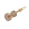 Moda Coreana Pinza para el Cabello de Metal con Pedrería para Violín Pinza Sencilla para Flequillo Cabello Roto Pinza de Una Palabra Elegante Femenina Pinza Lateral