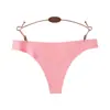 Tanga Sin Costuras para Mujer Fino de una Pieza de Seda Helada Ropa Interior Deportiva Yoga Fitness Invisible Sexy Tanga para Mujer de Verano