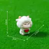 Paisaje en miniatura, figurita de ovejita linda, adorable y tímida, perfecta para jardinería, paisajismo, decoraciones DIY, adornos colgantes y piezas de exhibición pequeñas