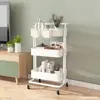 Estantería Móvil para Almacenamiento y Organización de Snacks para Sala de Estar Estante de Almacenamiento Multicapa para Cocina Carrito Pequeño de Piso Estantería Multifuncional