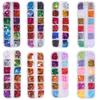Novas Lantejoulas para Nail Art 12 Caixas Material DIY para Unhas Joias para Nail Art Borboleta Trevo de Quatro Folhas Chama Estrela de Cinco Pontas