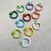 Chaveiro Colorido de Maçã com Fecho de Mola Simples Abertura Argola de Mola DIY Acessório de Celular Peças de Chaveiro