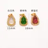 Accesorios Chapados en Oro que Conservan el Color Joyería DIY Anillo Facial de Diamantes Incrustados en Oro Antiguo Colgante de Calabaza Cuerda de Mano Tejida Colgante para Pulsera