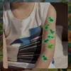 Pegatinas de Tatuaje de Dinosaurio de Dibujos Animados Luminosos para Hombres y Mujeres Impermeables y de Larga Duración Juguetes de Pegatinas para Brazo de Niños Piel Natural