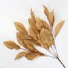 Planta artificial de cuatro tenedores, hoja de pomelo, decoración de boda, techo, flor de plomo, fábrica, venta al por mayor, hoja de caqui transfronteriza