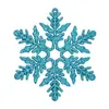 Decoraciones Navideñas 10cm Copos de Nieve, Copos de Nieve con Polvo de Plástico, Colgantes de Copo de Nieve Huecos para Decoración de Árbol de Navidad