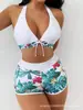 2027 Nuevo Bikini de Dos Piezas Transfronterizo Europeo y Americano Traje de Baño para Mujer Sexy Estampado con Tirantes Bikini Playa Traje de Baño para Mujer