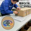 Fábrica de Etiquetas de Shenzhen Pegatina de Aprobación de Control de Calidad Etiqueta Verde de QC Redonda de 10 mm QC Aprobado Autoadhesiva con Adhesivo