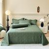 Sábana Acolchada Bordada Gruesa Color Sólido Esquina Lanjing Tencel de los 60s Colchoneta Suave de Verano Producto Único Cubre Cama Ropa de Cama Sencilla Lote