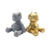 Oso Diamante 7 Colores Oso Metálico Estéreo 3D Regalo de Navidad Regalo para Pareja Vela de Cumpleaños Fabricante Mayorista
