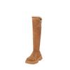 Duas kinds de botas de neve de cano alto two-wear inverno 2024 sola grossa tipo muffin lã grossa e quente para nordeste botas de cano alto para mulheres