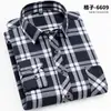 Camisa de Primavera Transfronteriza Aliexpress para Hombre Camisa a Cuadros Cepillada Camisa Casual de Franela a Cuadros Dropshipping