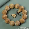 Pulsera de Material Antiguo de Ciprés de Acantilado Taihang Estilo Étnico Pulsera de Madera Juguete Escultura en Madera Cuentas Budistas Pulsera de Cuentas de Oración Wenwan Mayoreo