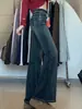 Jeans Retro Azul Cintura Alta Micro Flare Feminino Outono Novo Estilo Super Bonito Emagrecimento Modelagem Corporal Petite Flare Calças Longas