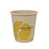 Copo de papel de couro de bambu da polpa de bambu da moda com tampa de papel copo de café descartável com personalização de copo de bebida quente
