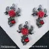 Accesorios de Estilo Oscuro Estilo Europeo y Americano Mariposa Negra Pistola Cruz de Rosa Colgante Pulsera de Cuentas DIY Collar