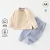 Algodón Suave Clase A Ropa Interior para Bebé Recién Nacido Conjunto Separado para Estar en Casa Estilo Primavera y Otoño Pijama Infantil Conjunto de Dos Piezas