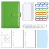 Caderno A6 de Folhas Soltas Transfronteiriço da Amazon Caderno de Couro PU Macaron Planejador de Orçamento em Dinheiro Bloco de Notas de Folhas Soltas