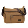 Bolsa Transversal Masculina de Lona Transfronteiriça Multicamadas Grande Capacidade Versátil Casual para Negócios Bolsa de Ombro Esportiva de Alta Qualidade