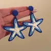 Pendientes de Flores Coloridos Super Hada para Mujer, Pendientes con Atmósfera Estilo Vacaciones de Verano en la Costa, Pendientes Pequeños Frescos y Dulces Estilo Bosque