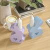 Resina epoxi DIY Nuevo conejo de amor de Pascua Candelero molde de silicona aromaterapia yeso decoración vela
