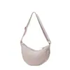 Bolso de un solo hombro para mujer ligero versátil deportivo casual bolsa tipo dumpling estilo artístico gran capacidad color sólido bolso de mano simple