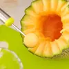 Artefacto para Cortar Fruta Casero Acero Inoxidable Excavador y Cortador de Bolas de Sandía Cuchillo para Tallar Divisor Juego de Herramientas para Plato