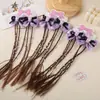 Peruca Infantil Trança Grampo de Cabelo Desenho Animado Acessórios Laço Grampo de Cabelo Menina Fofa Antigo Franja Clipe Acessórios de Cabelo