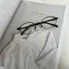 Armazón de metal ultraligero para gafas de nerd con miopía, para mujer, grado ajustable, anti luz azul, sentido avanzado, armazón artefacto sin maquillaje